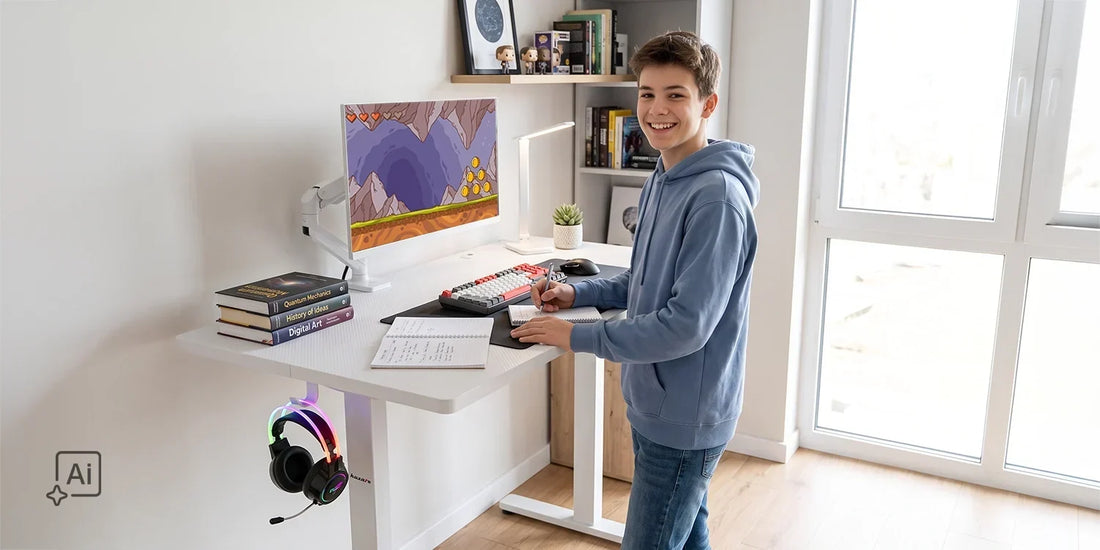 Biurko elektryczne dla ucznia - jak system sit-stand poprawia koncentrację i wyniki w nauce?