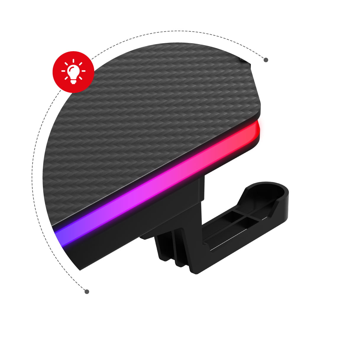 Biurko Gamingowe Huzaro Hero 4.8 RGB 160 cm
