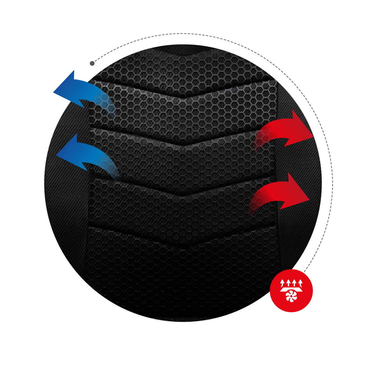 Fotel Gamingowy HUZARO FORCE 2.5 Red Mesh OUTLET