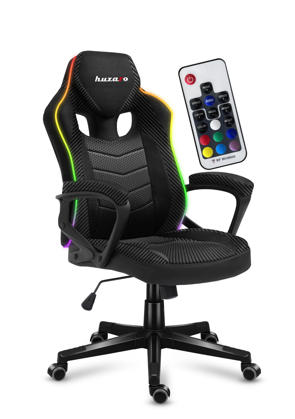 Fotel Gamingowy Huzaro Force 2.5 RGB Carbon Mesh OUTLET