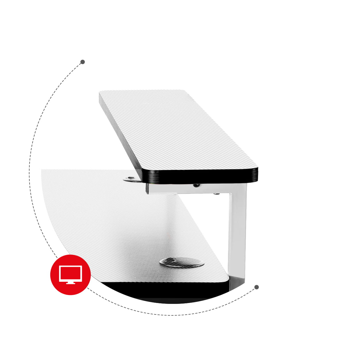 Biurko Gamingowe Huzaro Hero 5.0 White 120 cm OUTLET
