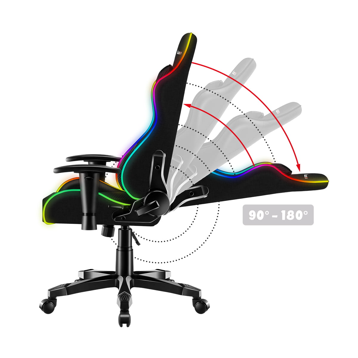 Fotel Gamingowy dla dziecka HUZARO RANGER 6.0 RGB Mesh OUTLET