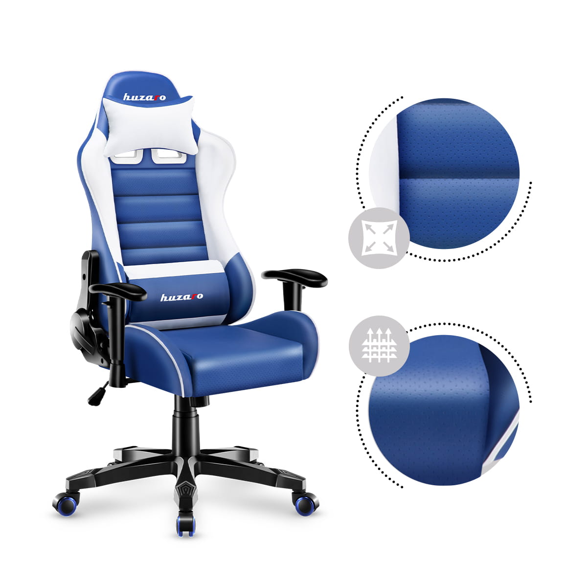 Fotel Gamingowy dla dziecka HUZARO RANGER 6.0 Blue OUTLET