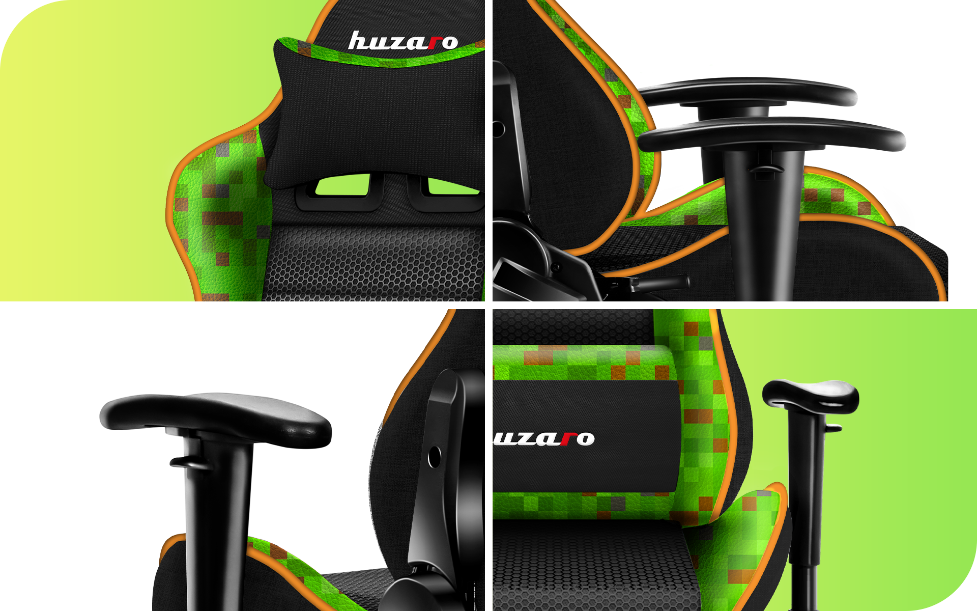 Fotel Gamingowy dla dziecka HUZARO RANGER 6.0 Pixel Mesh OUTLET