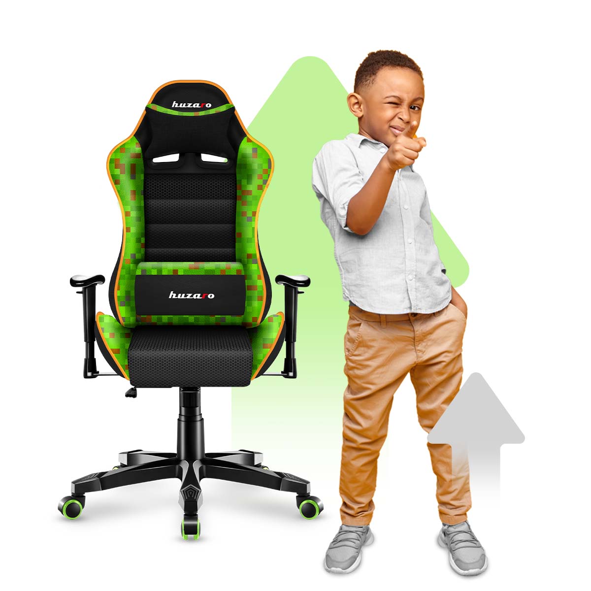 Fotel Gamingowy dla dziecka HUZARO RANGER 6.0 Pixel Mesh OUTLET