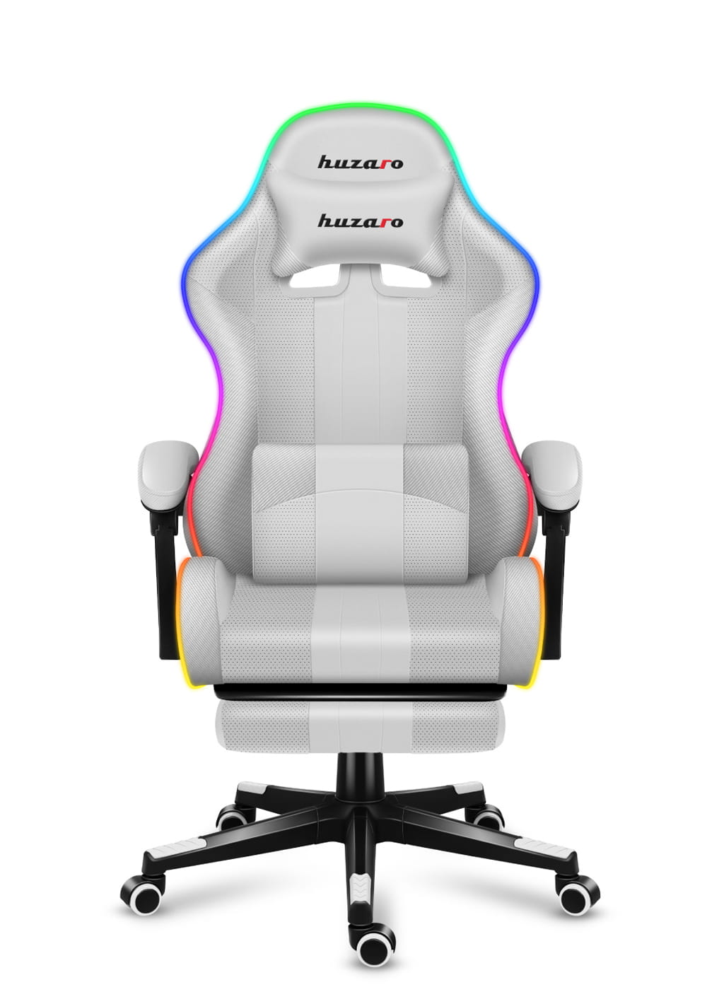 Fotel Gamingowy HUZARO Force 4.7 White RGB OUTLET