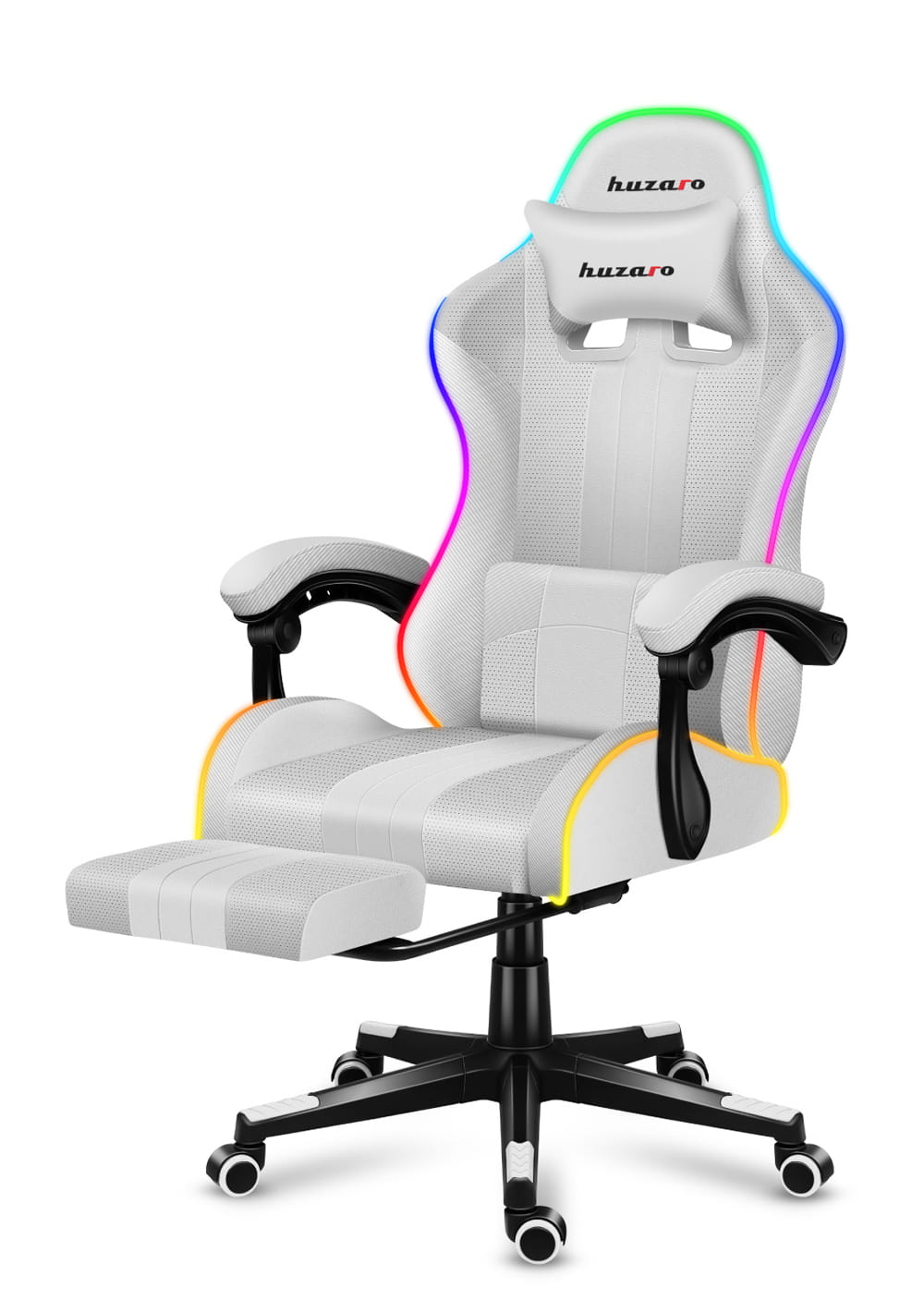 Fotel Gamingowy HUZARO Force 4.7 White RGB OUTLET