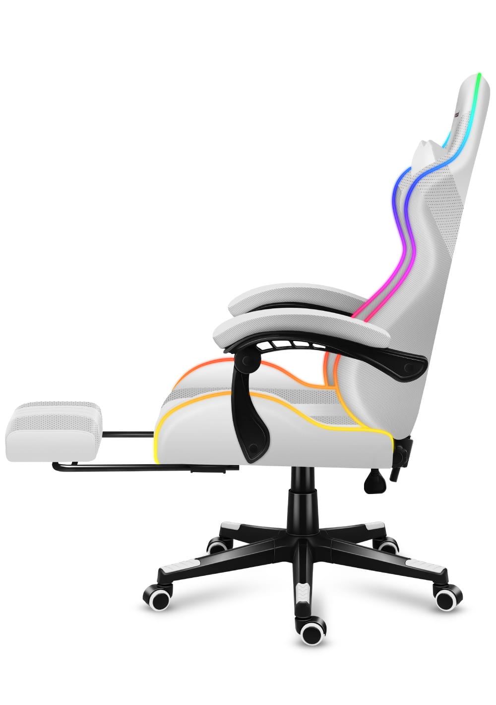 Fotel Gamingowy HUZARO Force 4.7 White RGB OUTLET