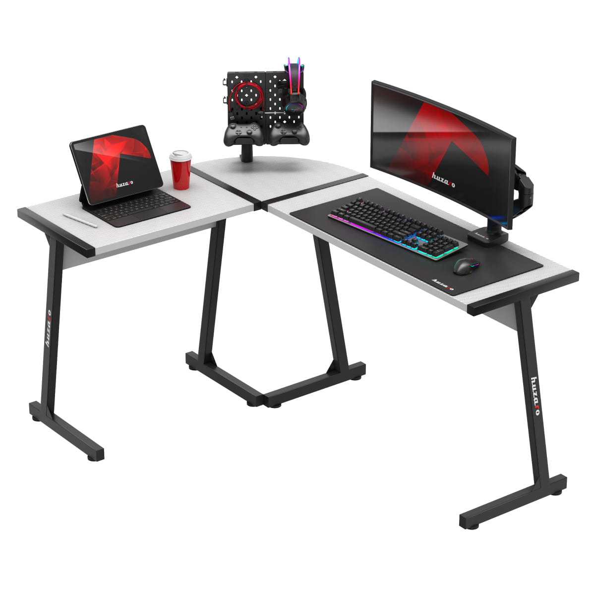 Huzaro Hero 6.0 White Gaming Desk 147 cm