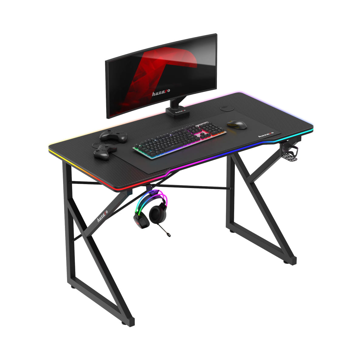 Biurko Gamingowe Huzaro Hero 1.7 RGB Black 120 cm OUTLET