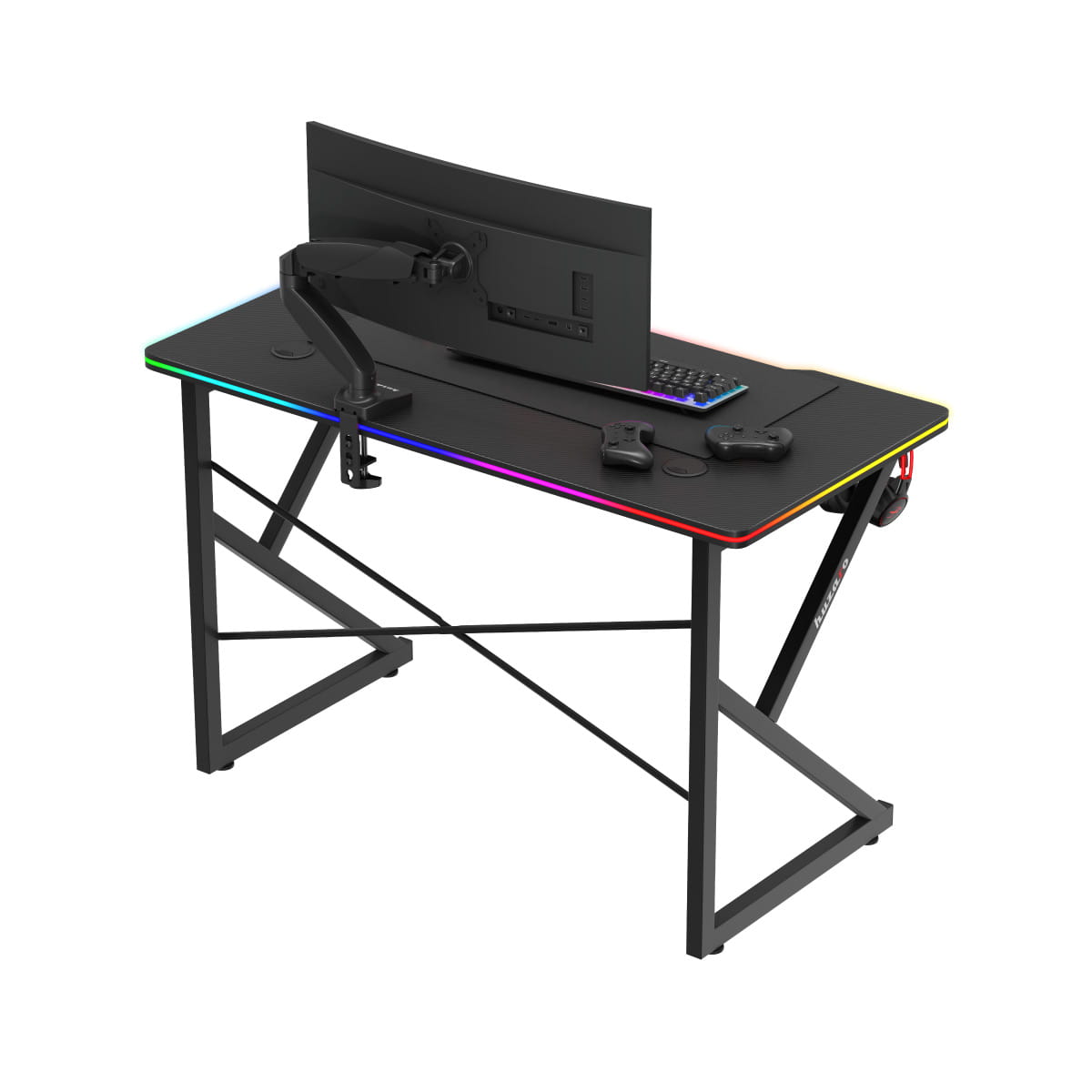 Biurko Gamingowe Huzaro Hero 1.7 RGB Black 120 cm OUTLET