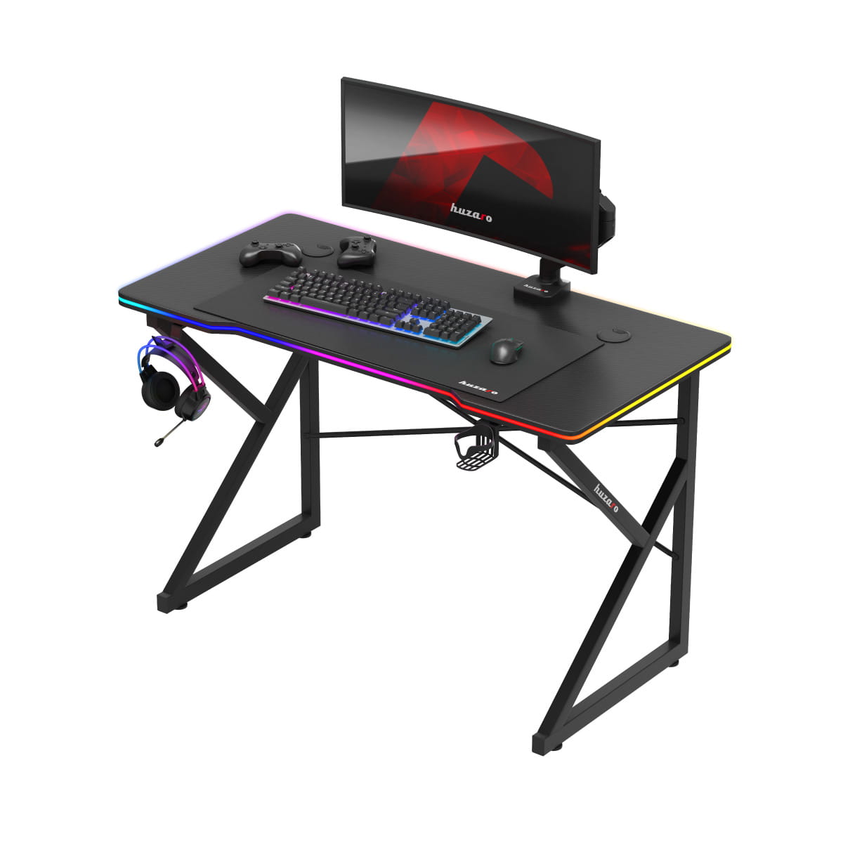 Biurko Gamingowe Huzaro Hero 1.7 RGB Black 120 cm OUTLET