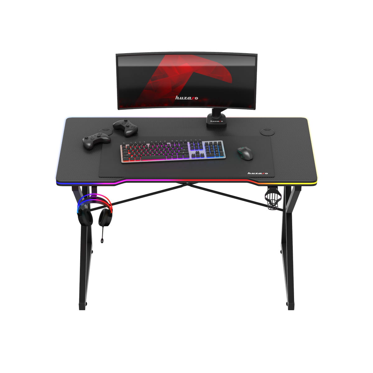 Biurko Gamingowe Huzaro Hero 1.7 RGB Black 120 cm OUTLET