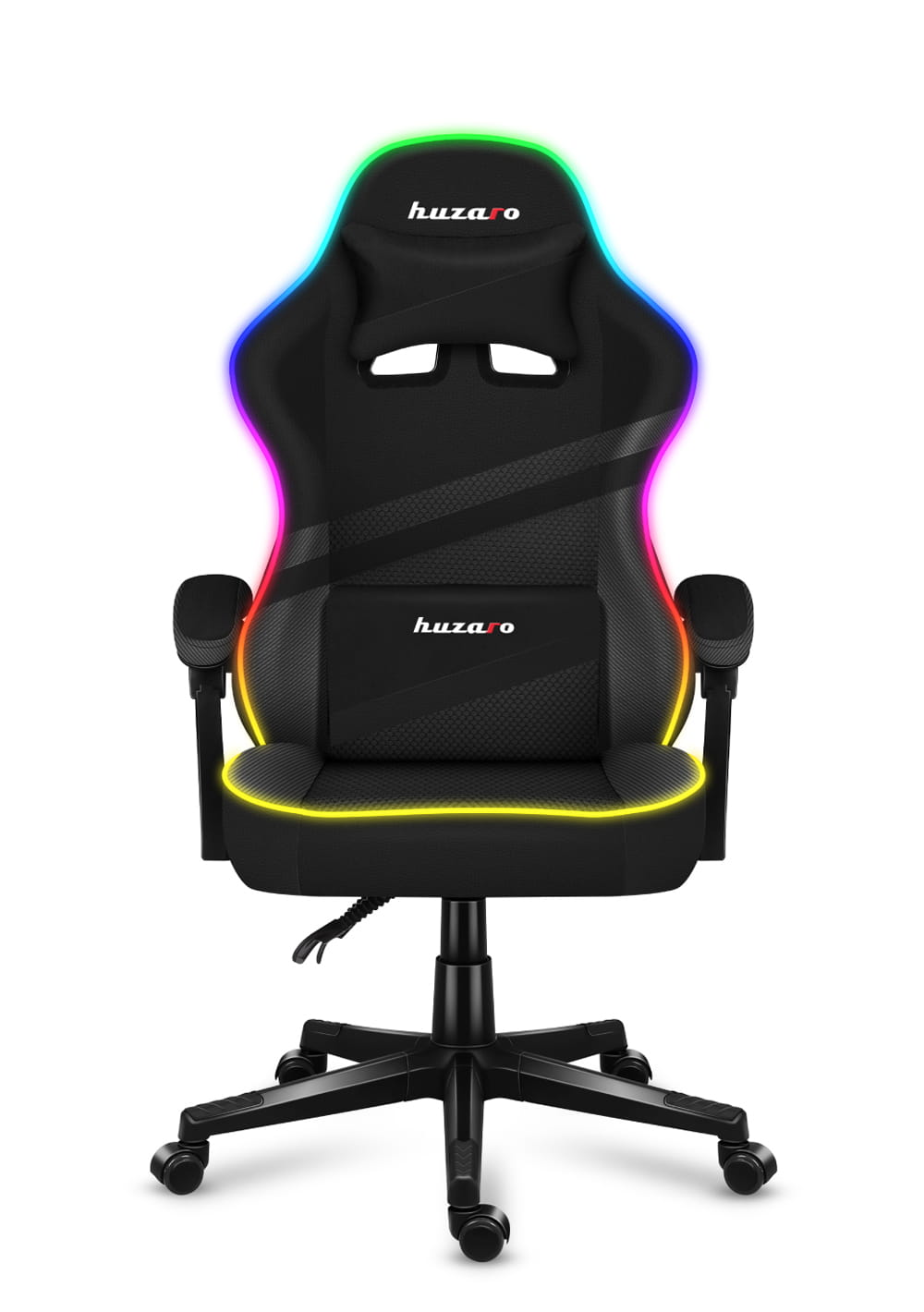 Fotel Gamingowy Huzaro FORCE 4.4 RGB Black Mesh OUTLET