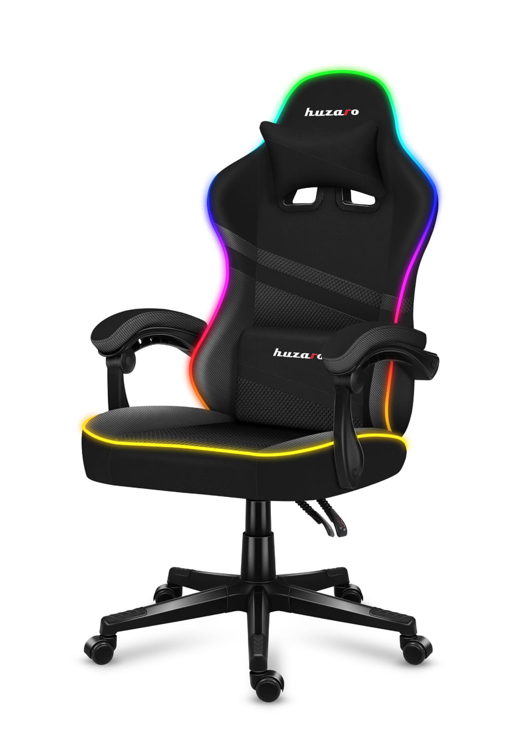 Fotel Gamingowy Huzaro FORCE 4.4 RGB Black Mesh OUTLET