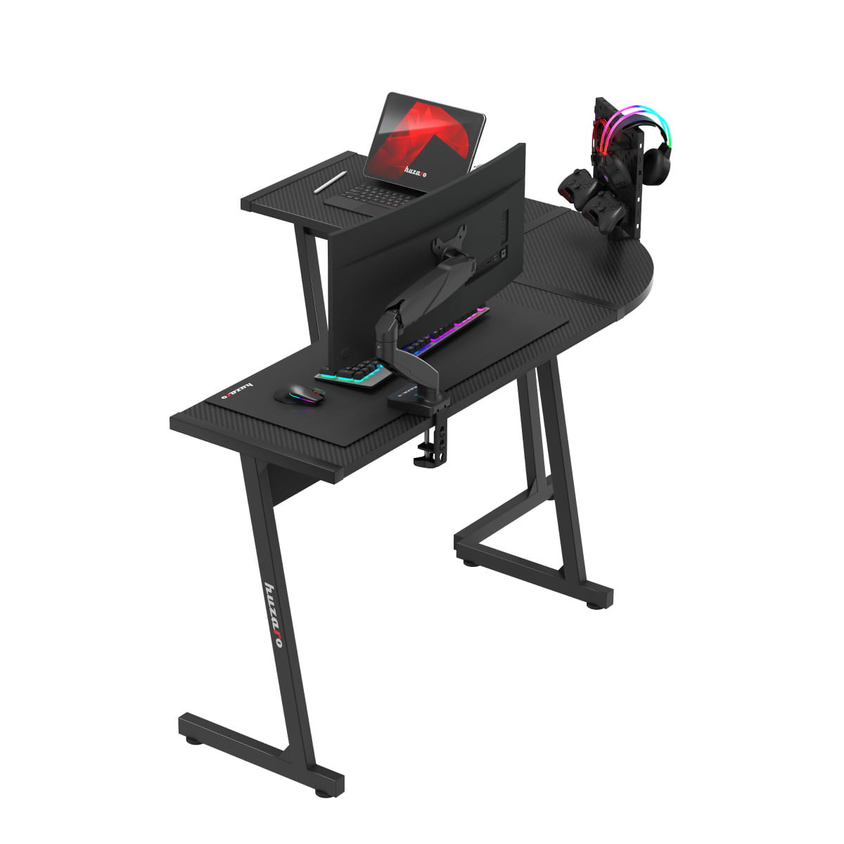 Biurko Gamingowe Huzaro Hero 6.0 Black 147 cm OUTLET
