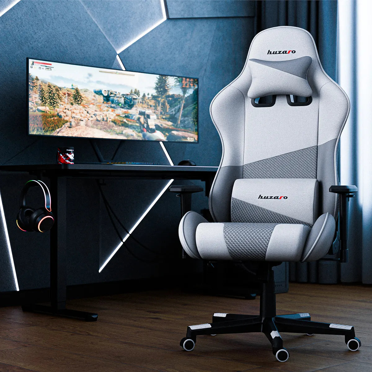 HUZARO FORCE 6.2 White Mesh Gaming Chair