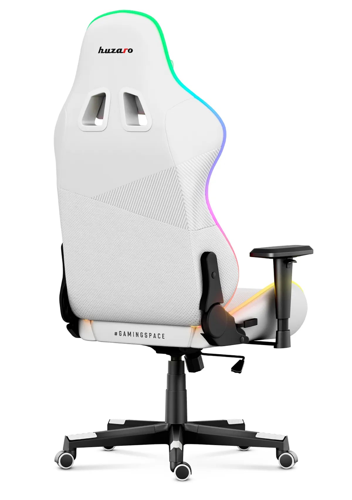 Fotel Gamingowy HUZARO FORCE 6.2  White RGB LED