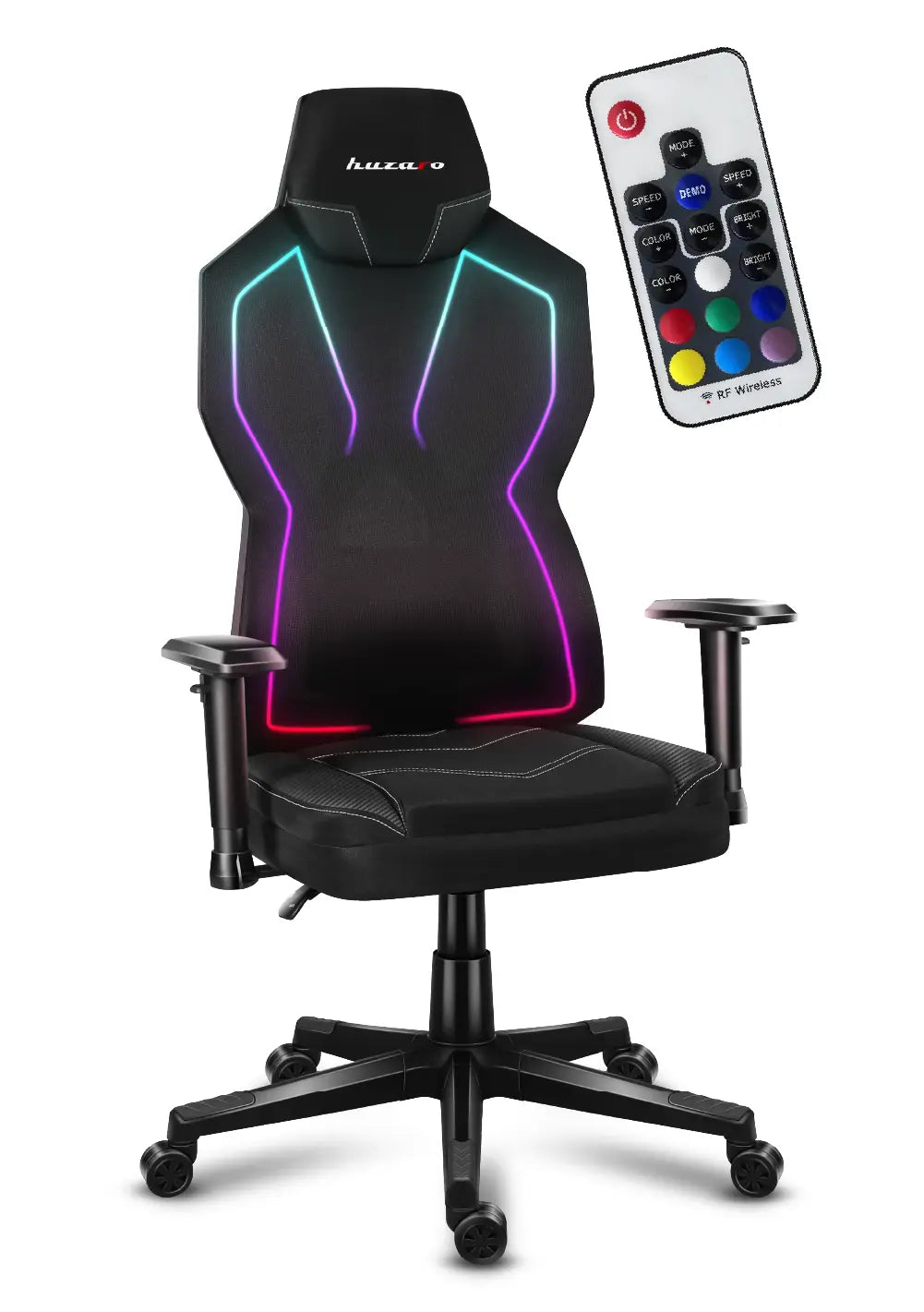 Fotel Gamingowy Huzaro COMBAT 6.2 Black RGB OUTLET