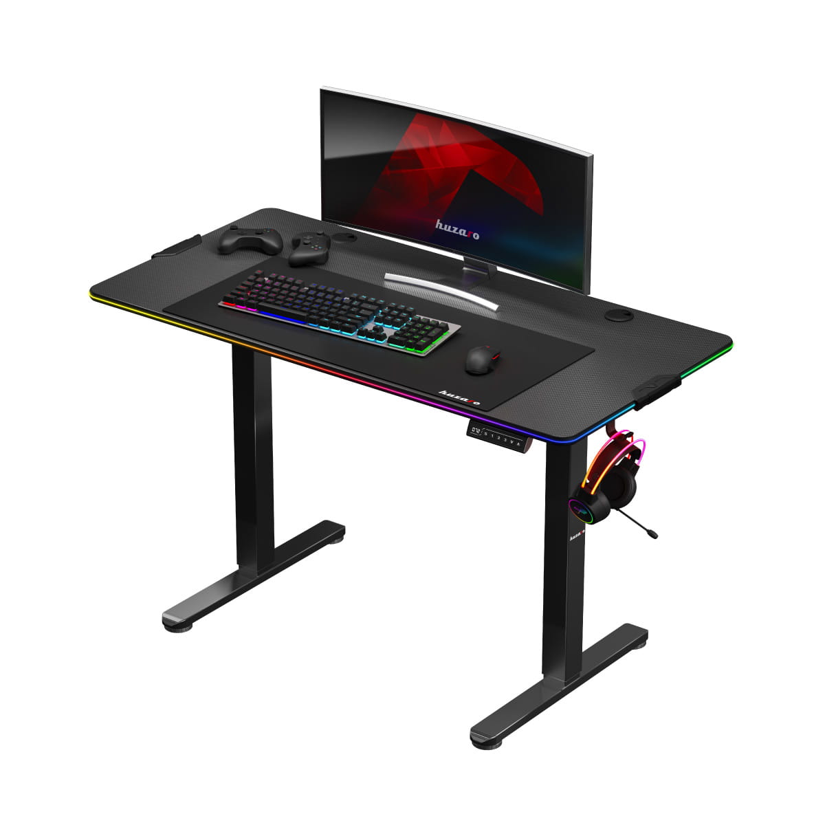 Biurko Elektryczne Huzaro Hero 8.2 RGB 120 cm OUTLET