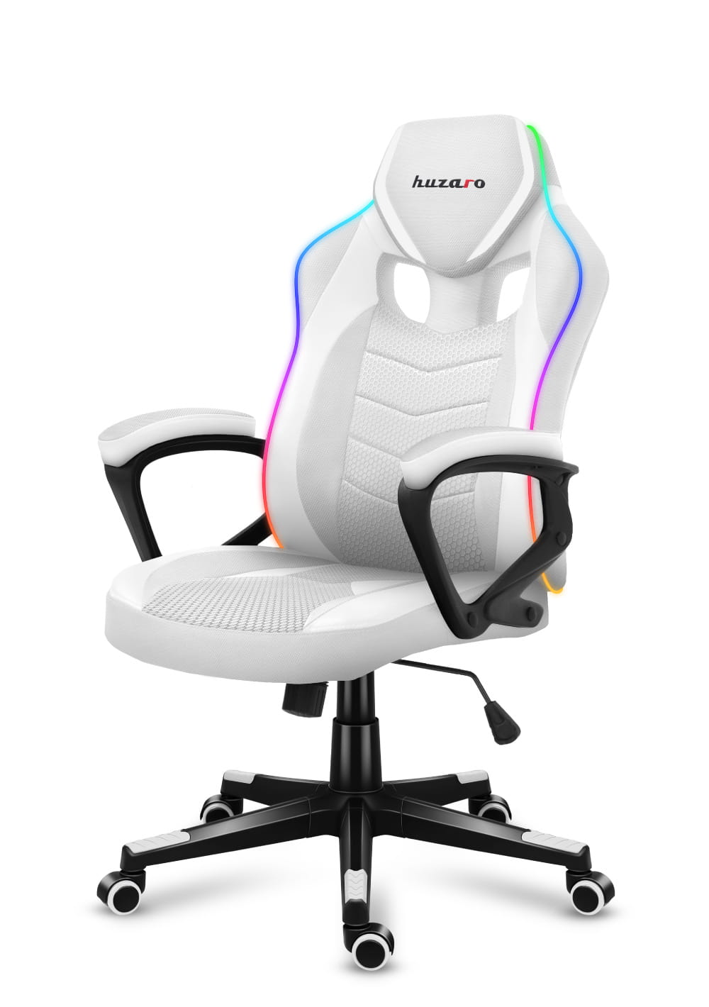 Fotel Gamingowy Huzaro Force 2.5 RGB White Mesh OUTLET