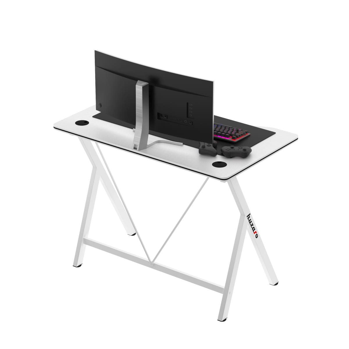 Biurko Gamingowe Huzaro Hero 1.4 White 100 cm OUTLET