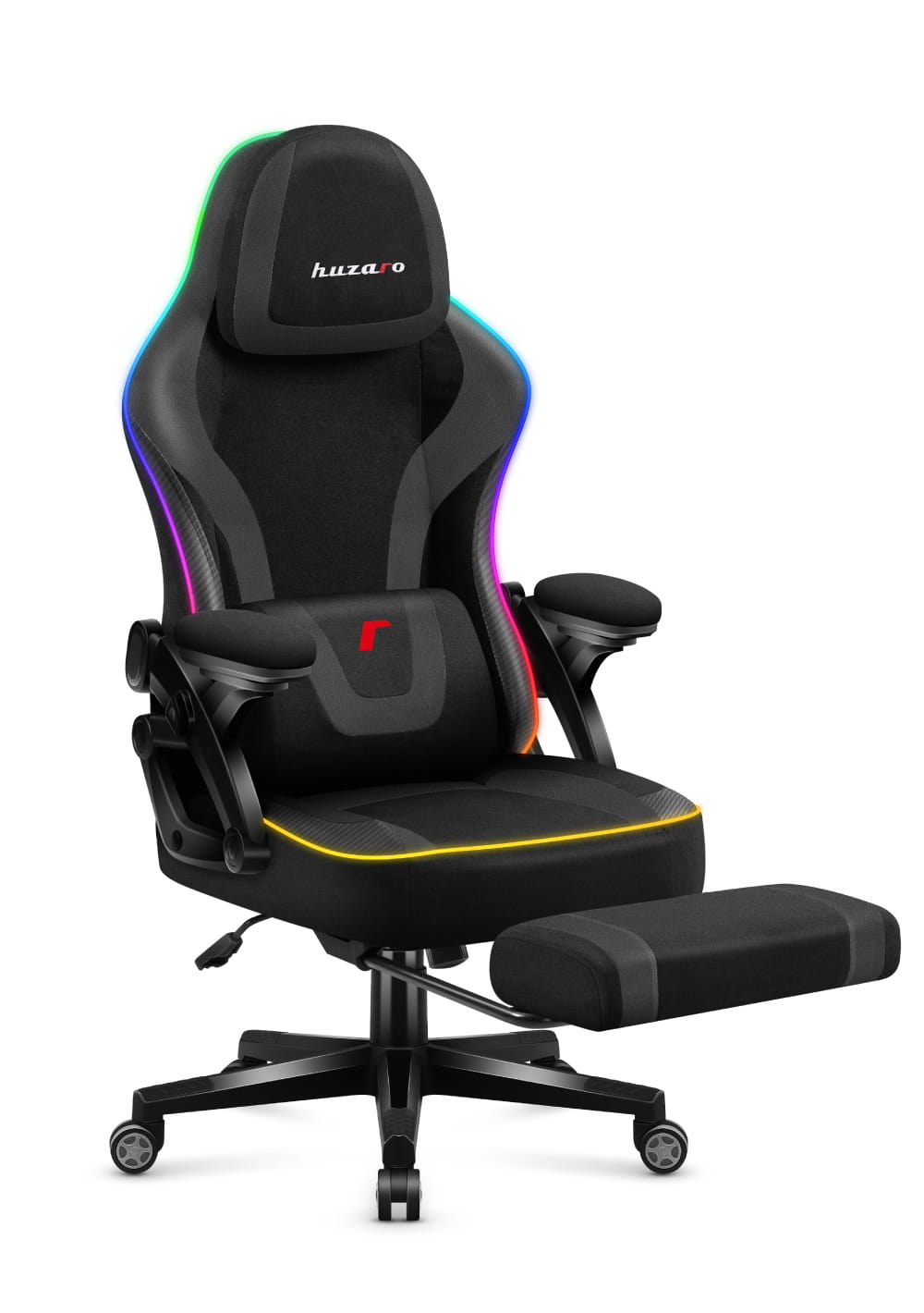 Fotel gamingowy Huzaro Force 4.6 Black RGB Smart OUTLET