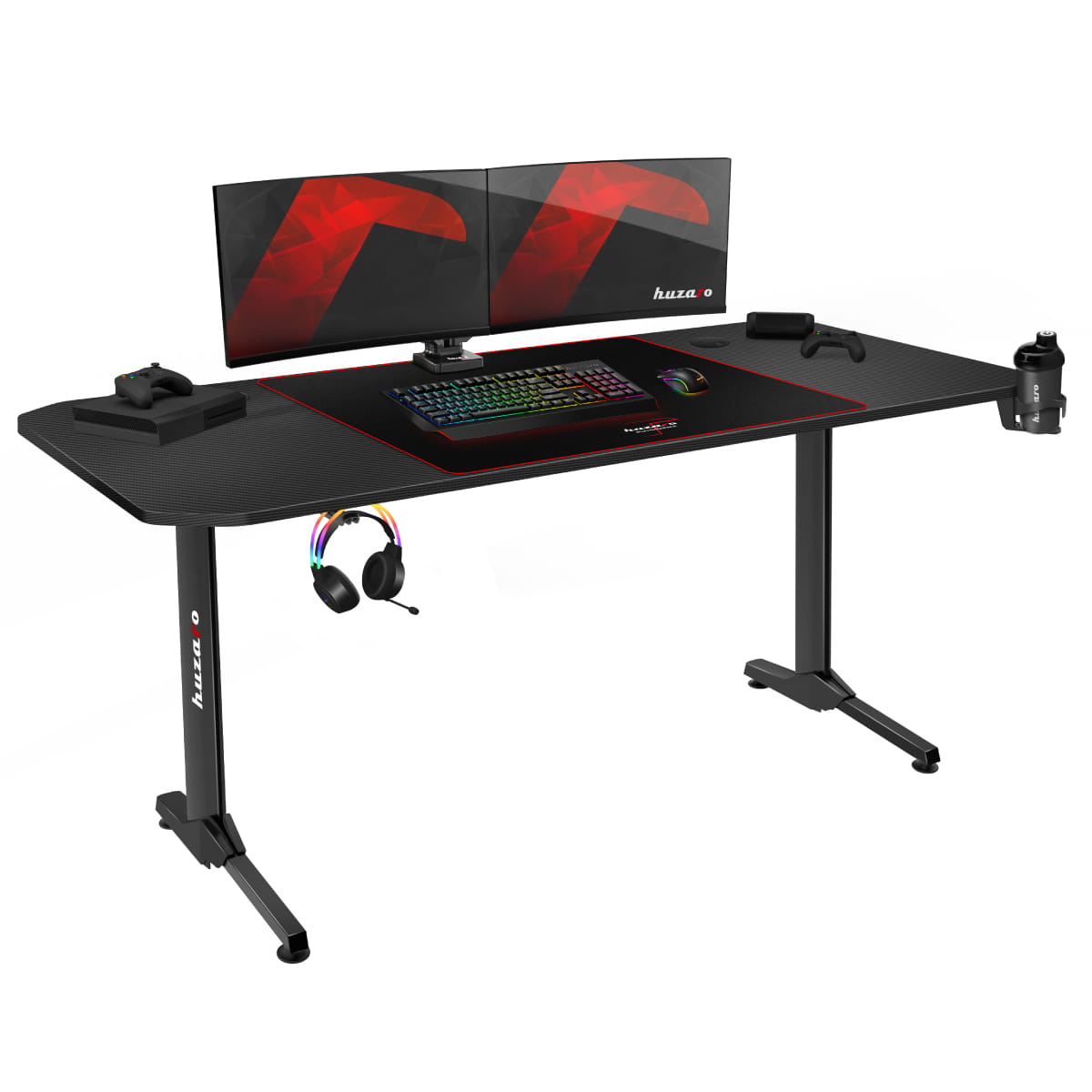 Biurko Gamingowe Huzaro Hero 4.7 Black 160 cm OUTLET