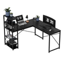 Biurko narożne z półkami Mark Adler Leader 5.9 Black 145 cm
