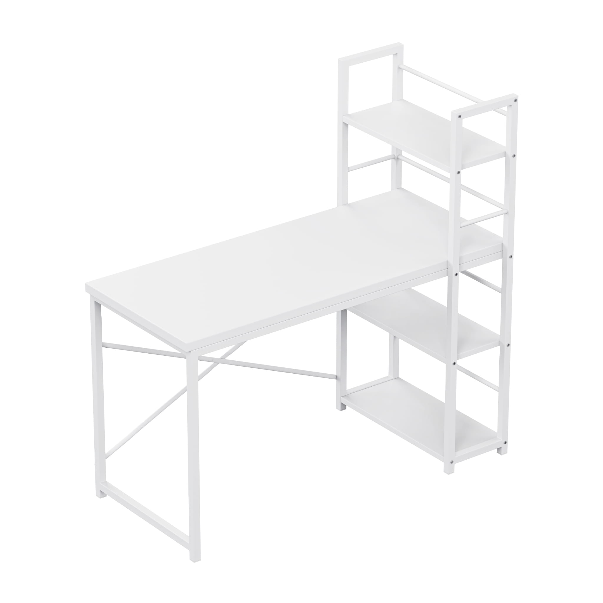 Biurko z półkami Mark Adler Leader 4.0 White 120 cm