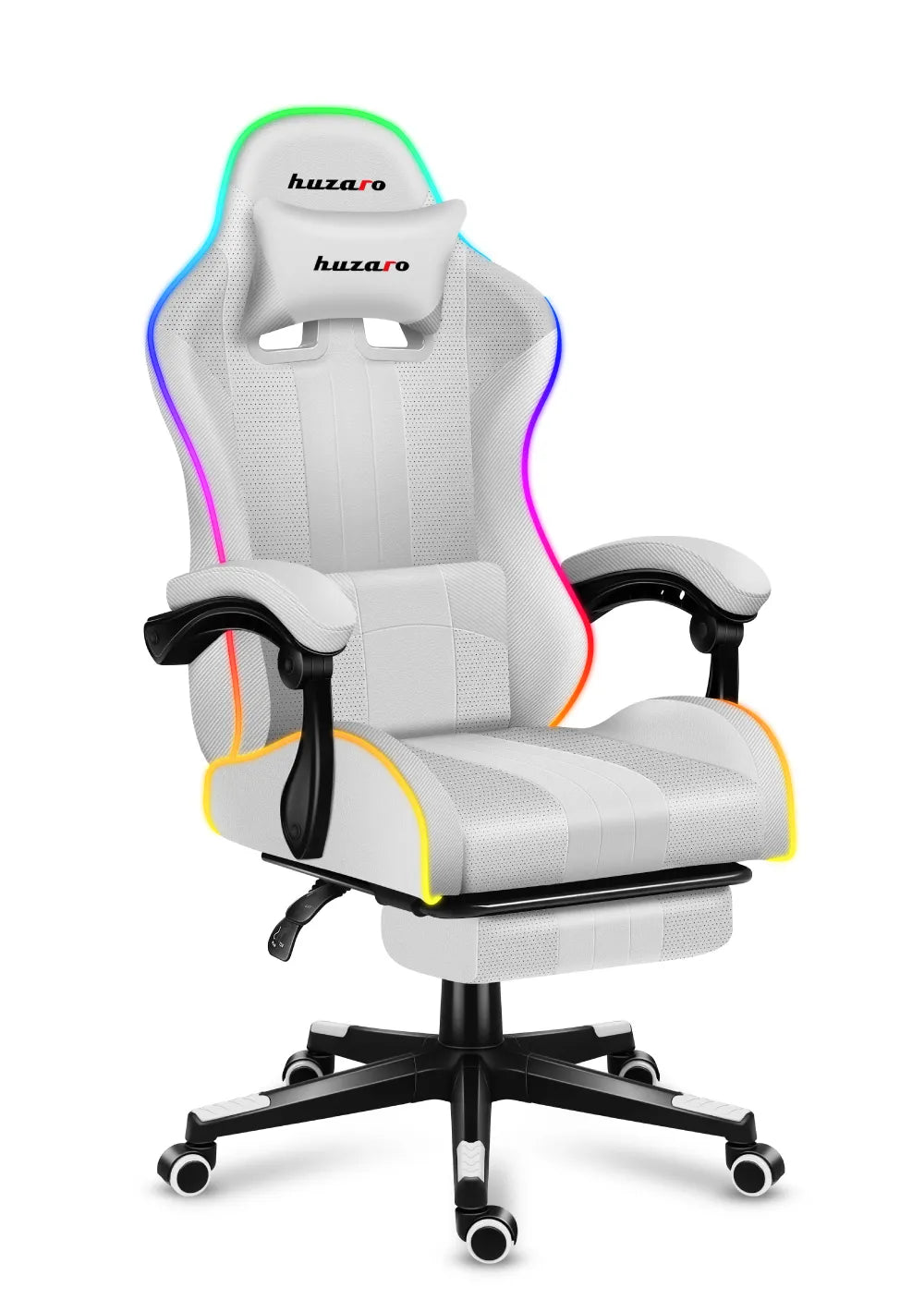 Fotel Gamingowy HUZARO Force 4.7 White RGB