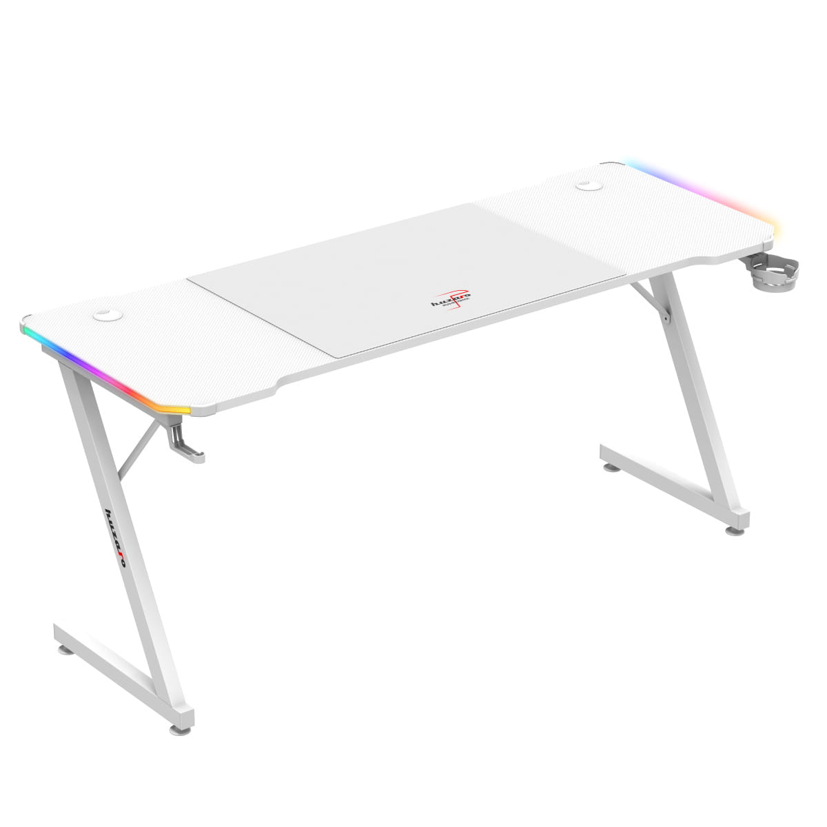 Biurko gamingowe Huzaro Hero 4.8 White RGB 160 cm OUTLET