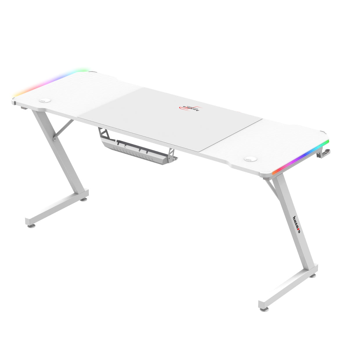 Biurko gamingowe Huzaro Hero 4.8 White RGB 160 cm OUTLET