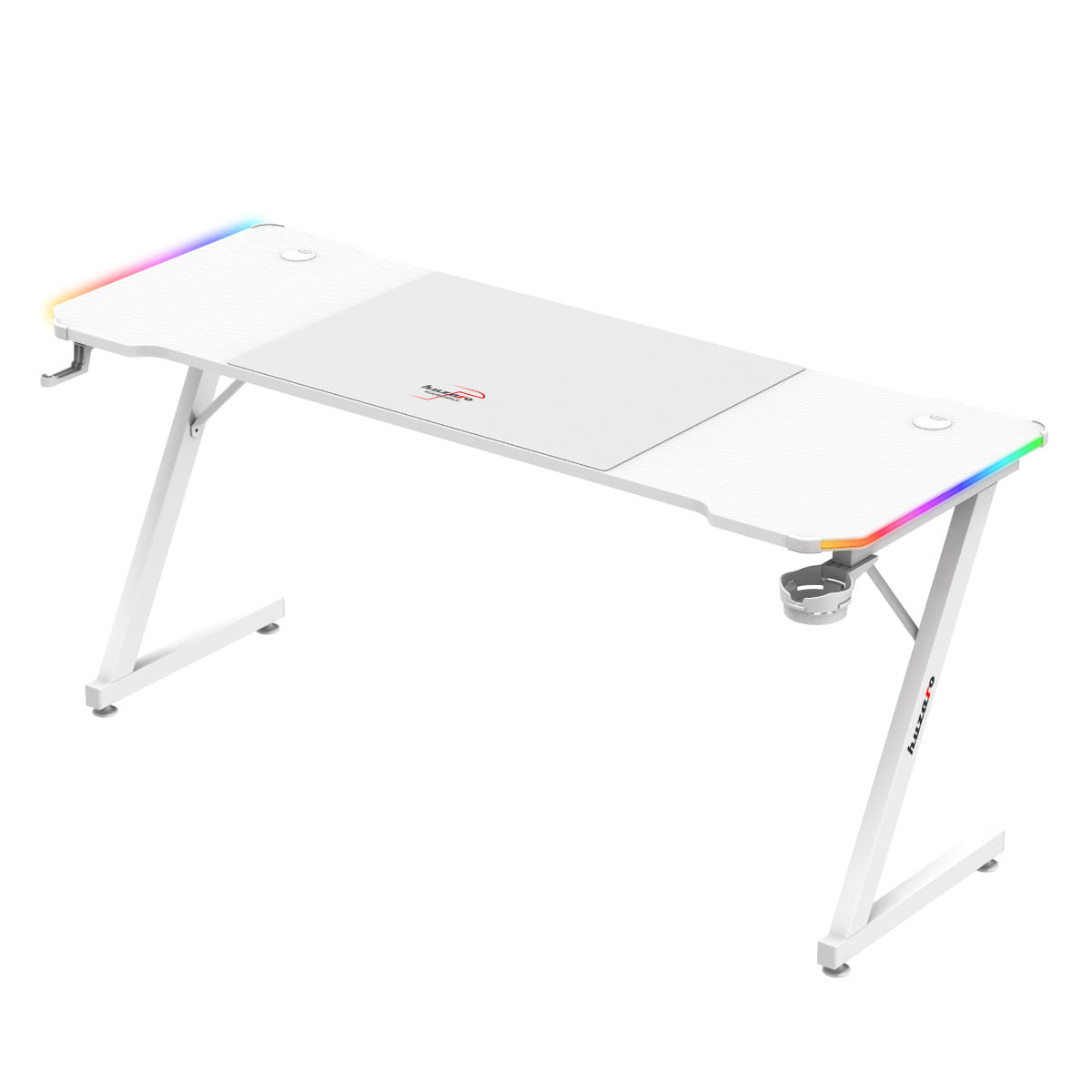 Biurko gamingowe Huzaro Hero 4.8 White RGB 160 cm OUTLET