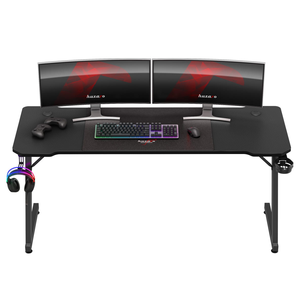 Biurko gamingowe Huzaro Hero 4.8 Black 160 cm OUTLET