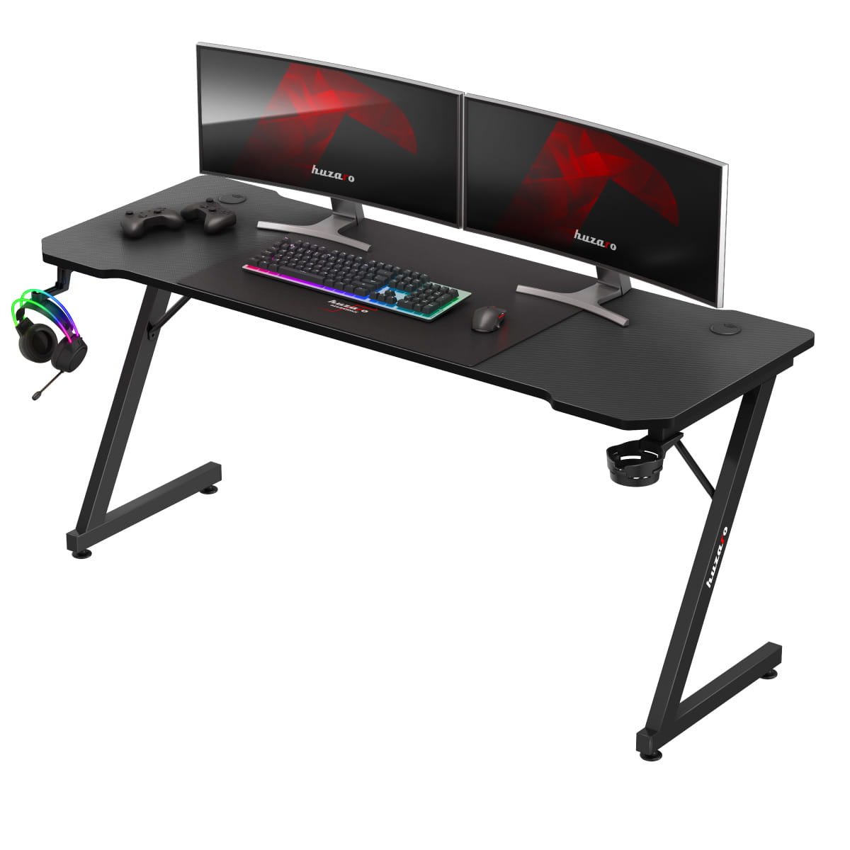 Biurko gamingowe Huzaro Hero 4.8 Black 160 cm OUTLET