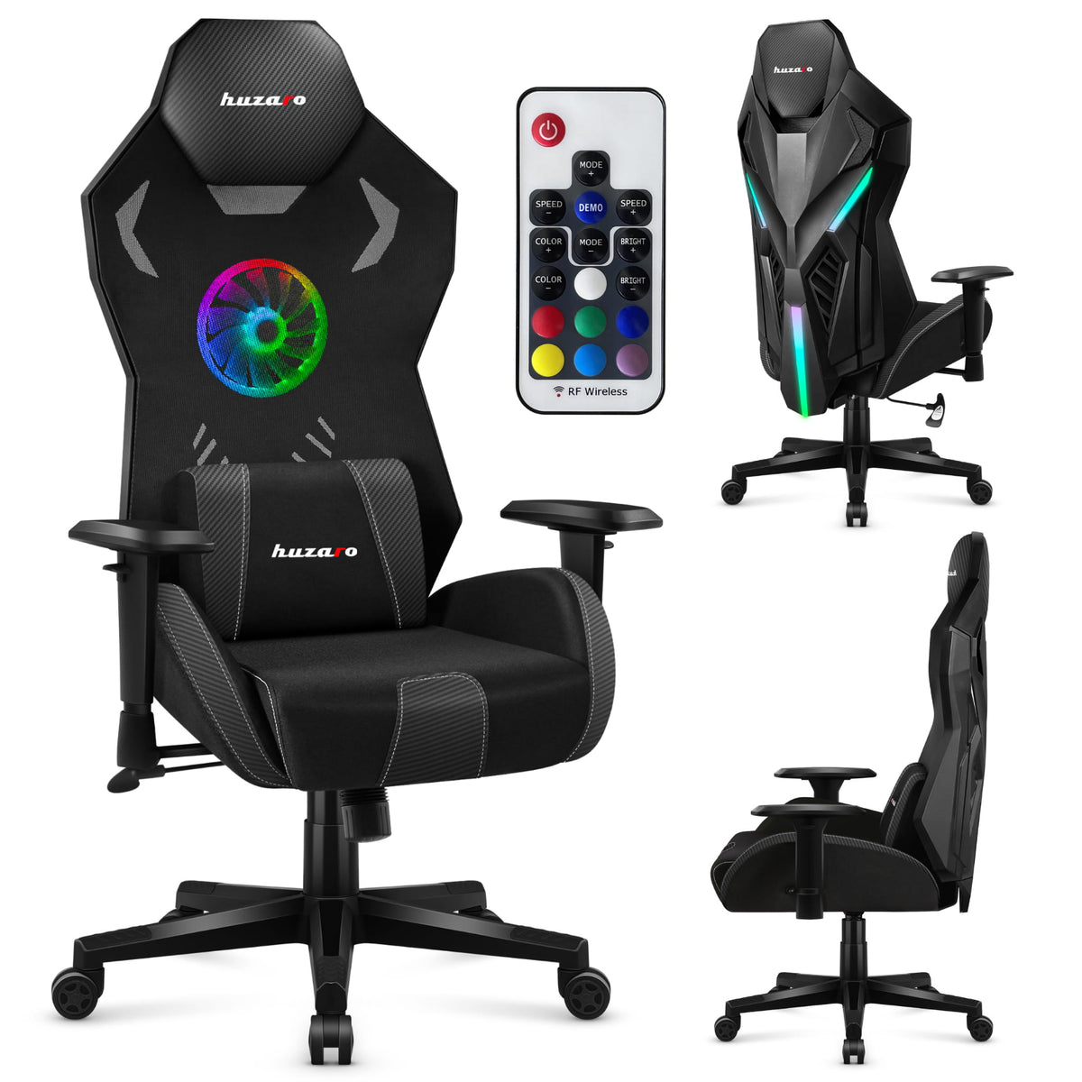 Fotel gamingowy Huzaro Combat 7.6 RGB Led OUTLET