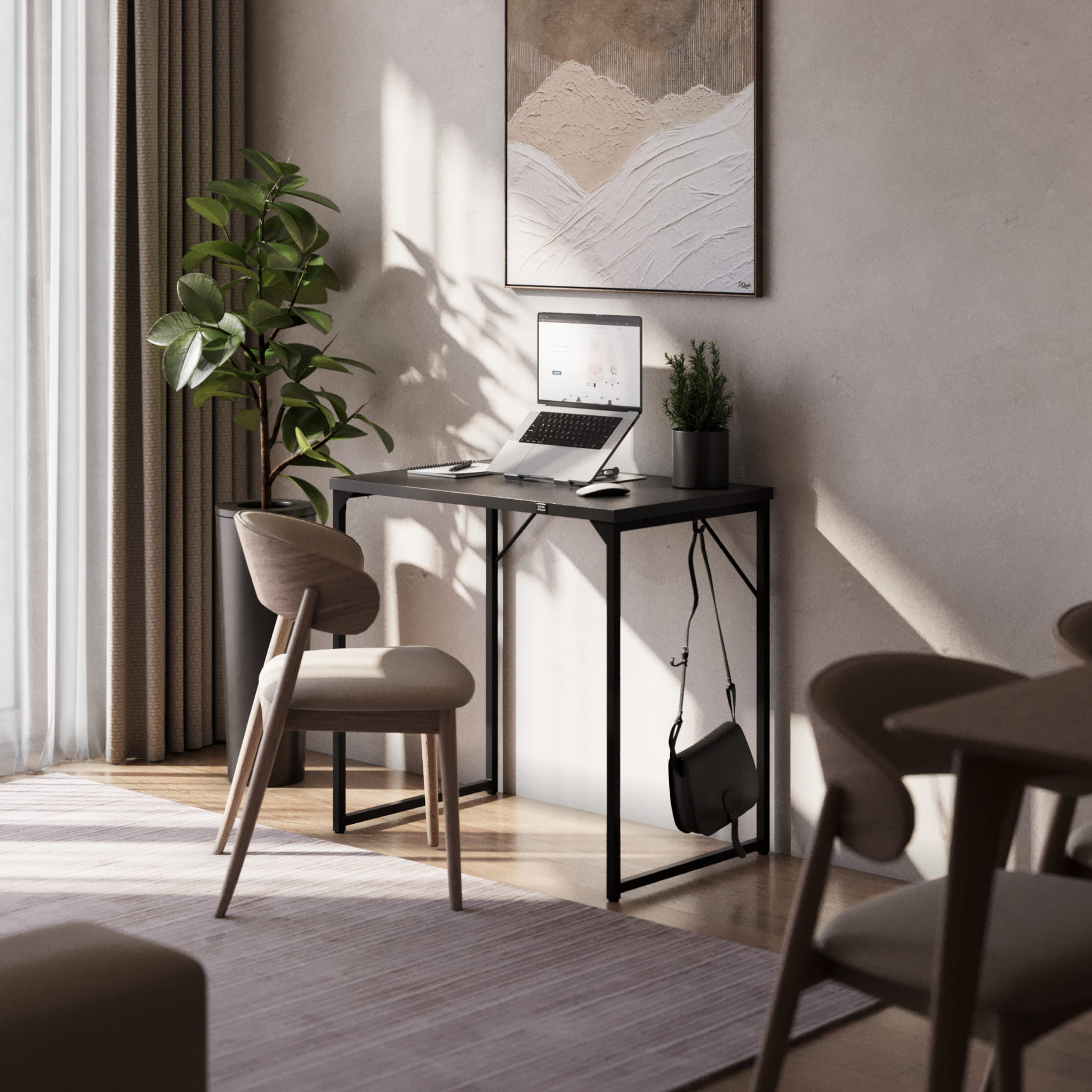 Biurko Małe Mark Adler Leader 1.3 Black 80 cm