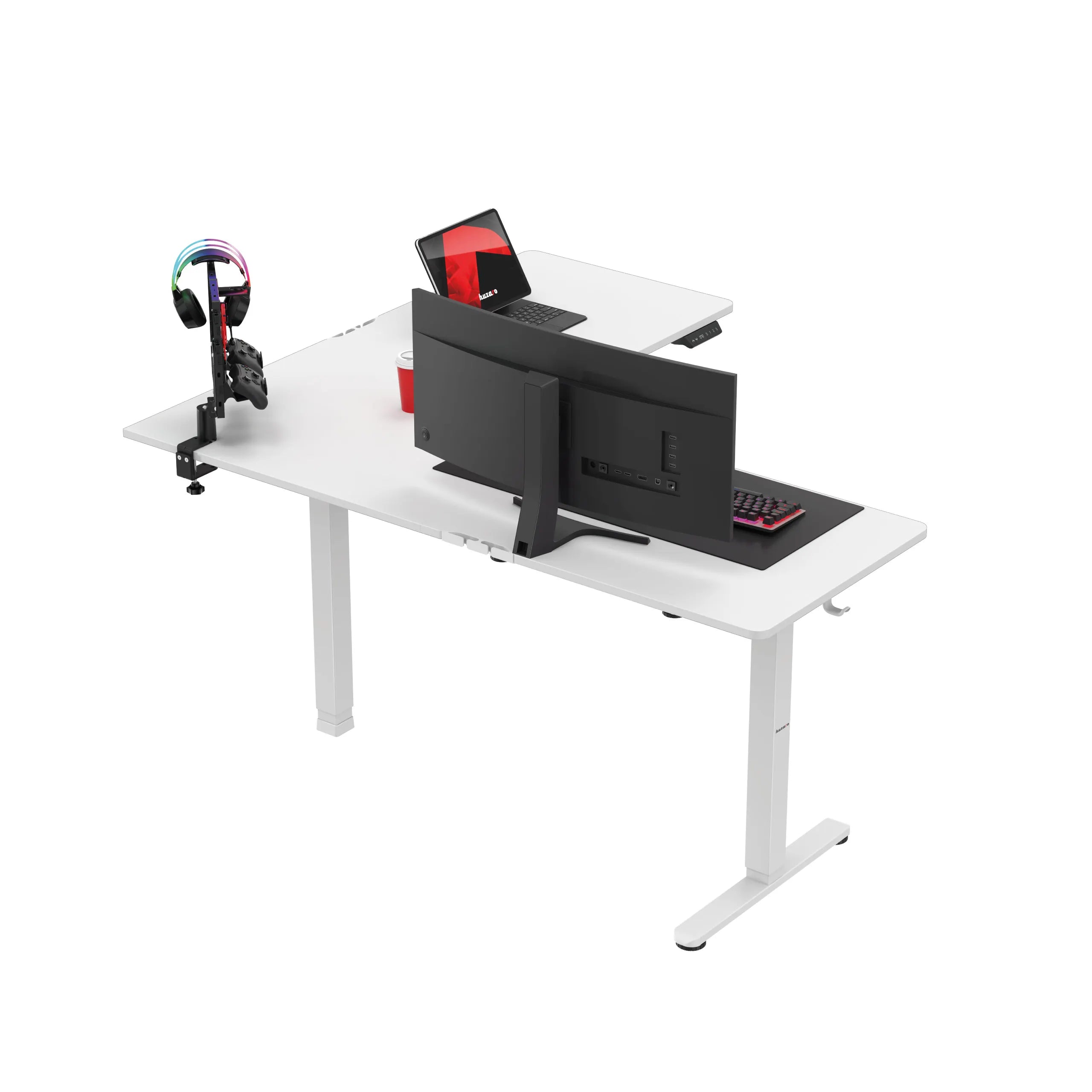 Biurko narożne elektryczne Huzaro Hero 9.5 White 160 cm