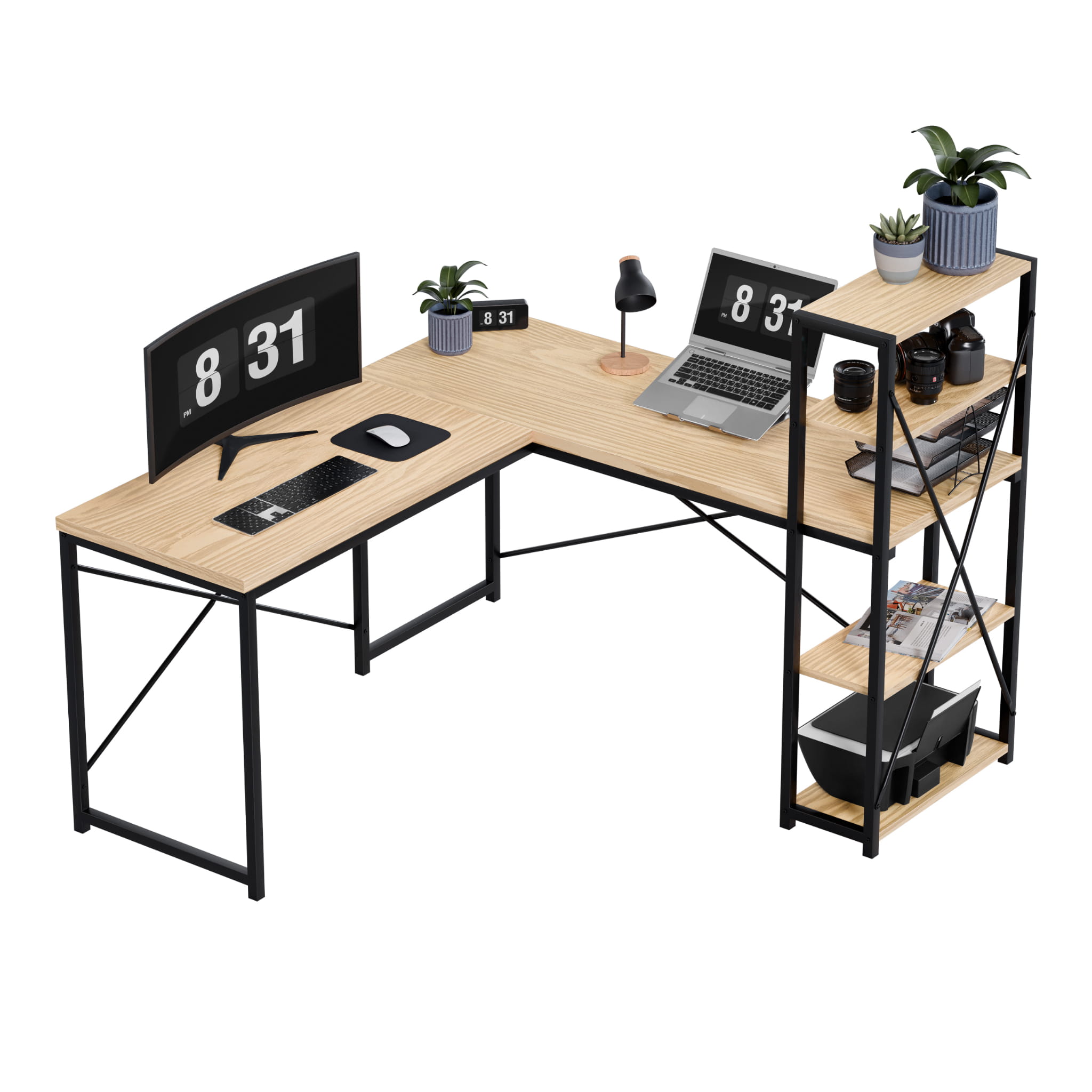 Biurko narożne z półkami Mark Adler Leader 5.9 Craft 145 cm OUTLET