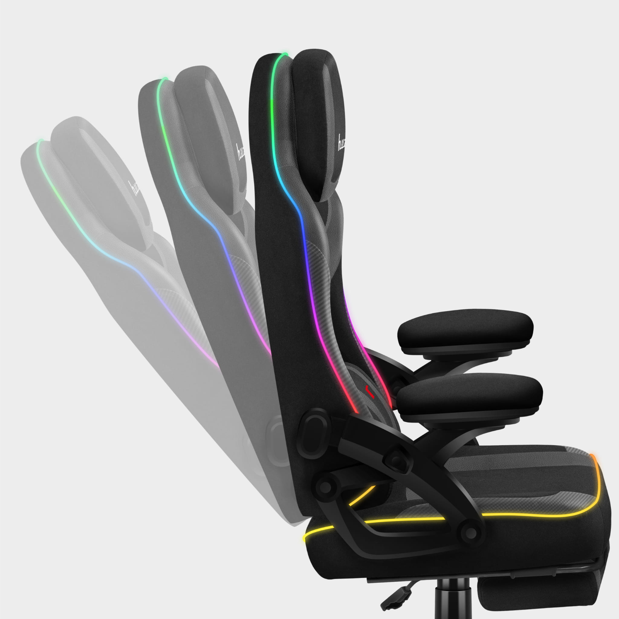 Fotel gamingowy Huzaro Force 4.6 Black RGB Smart