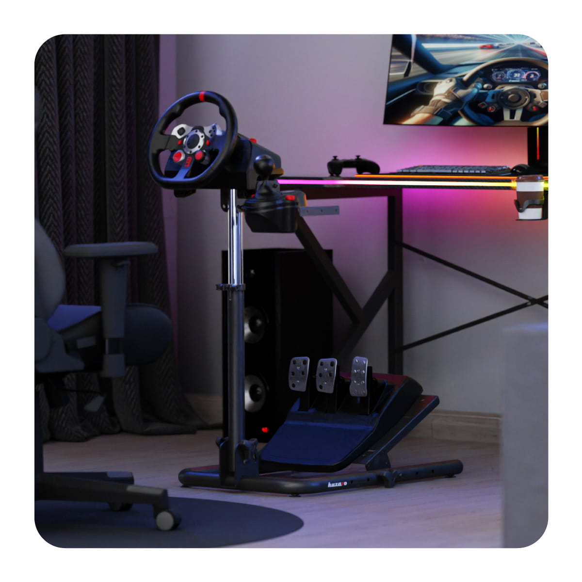 Stojak do kierownicy Huzaro SPEED 2.0 sim racing OUTLET