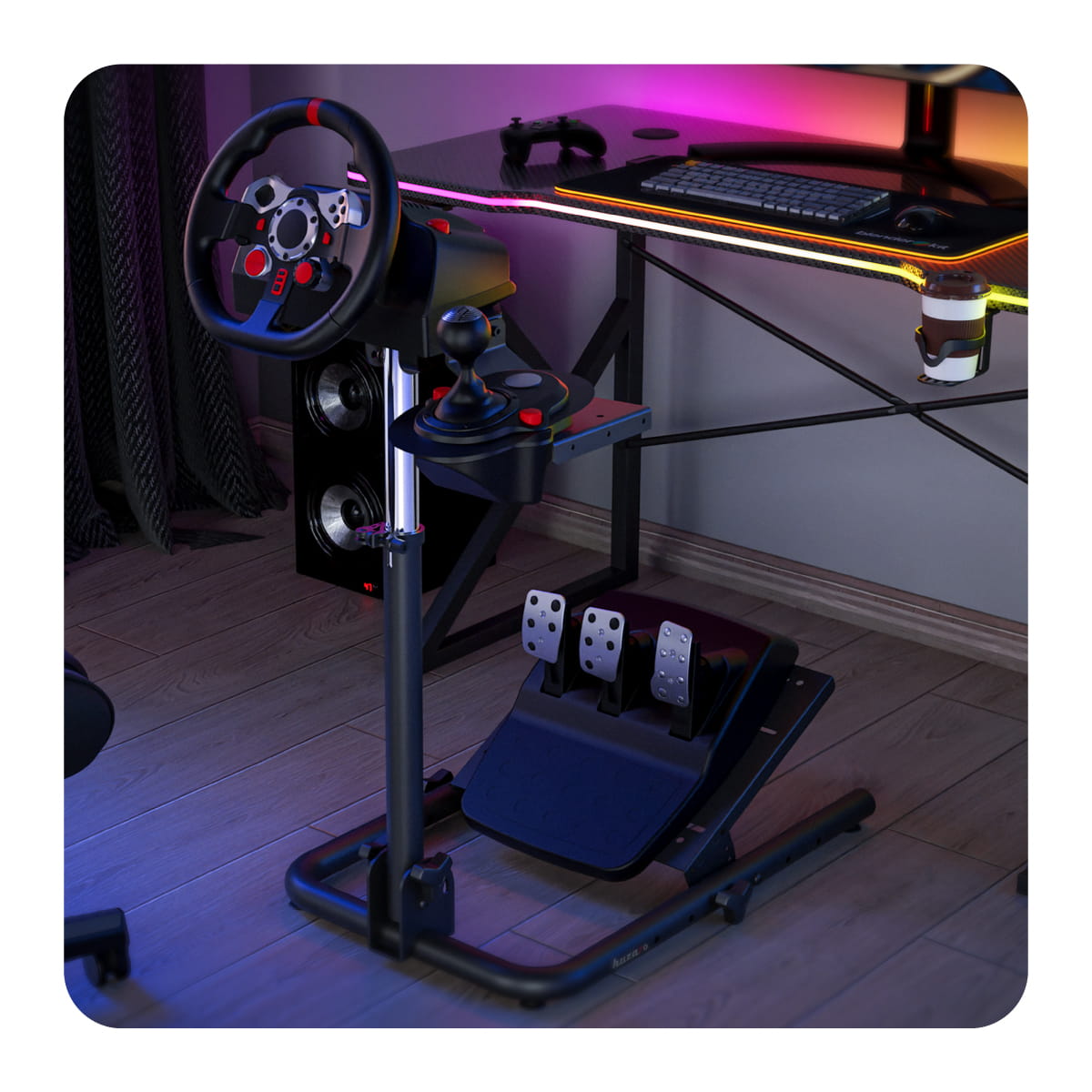 Stojak do kierownicy Huzaro SPEED 2.0 sim racing OUTLET