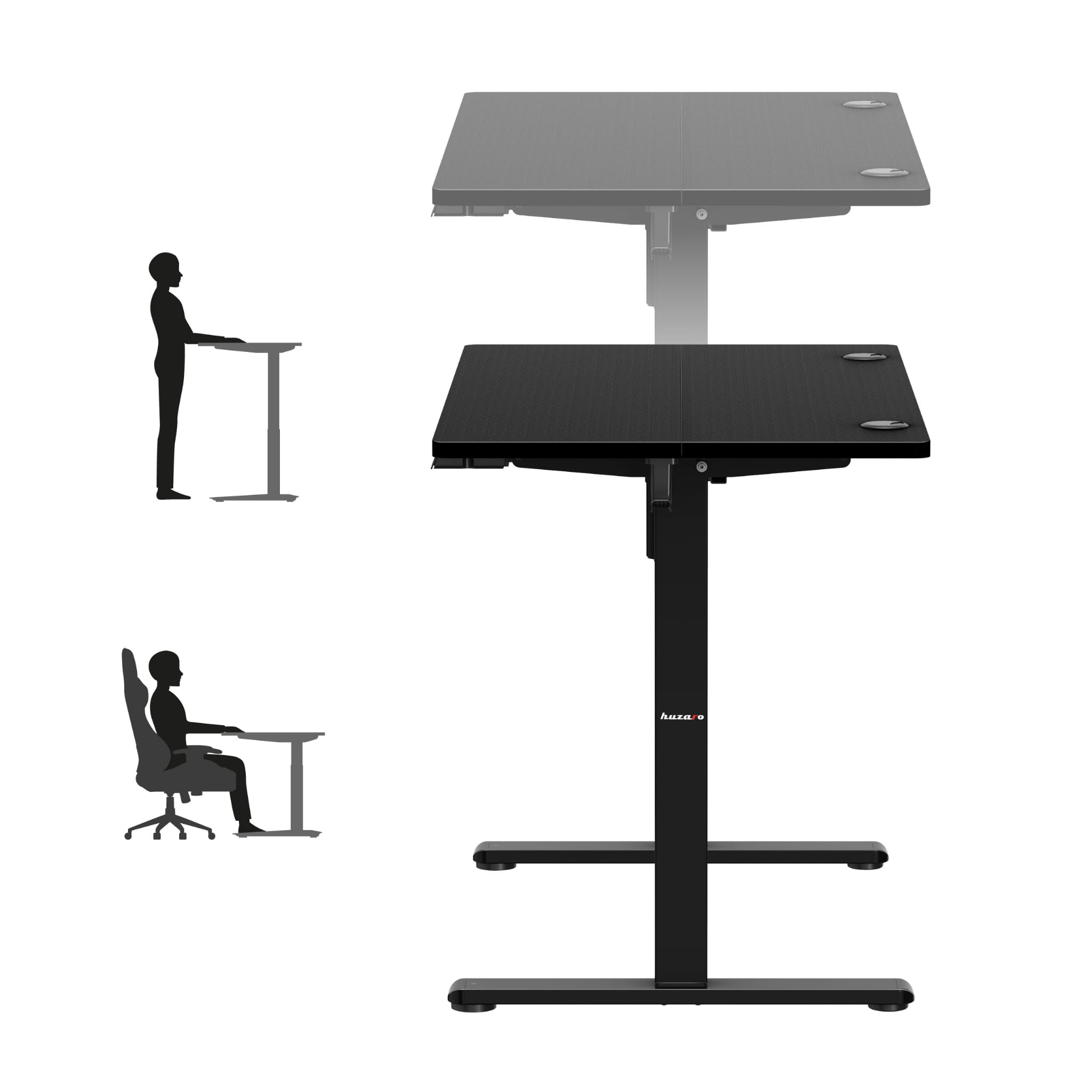 Biurko elektryczne Huzaro Hero 7.9 Black 100 cm OUTLET