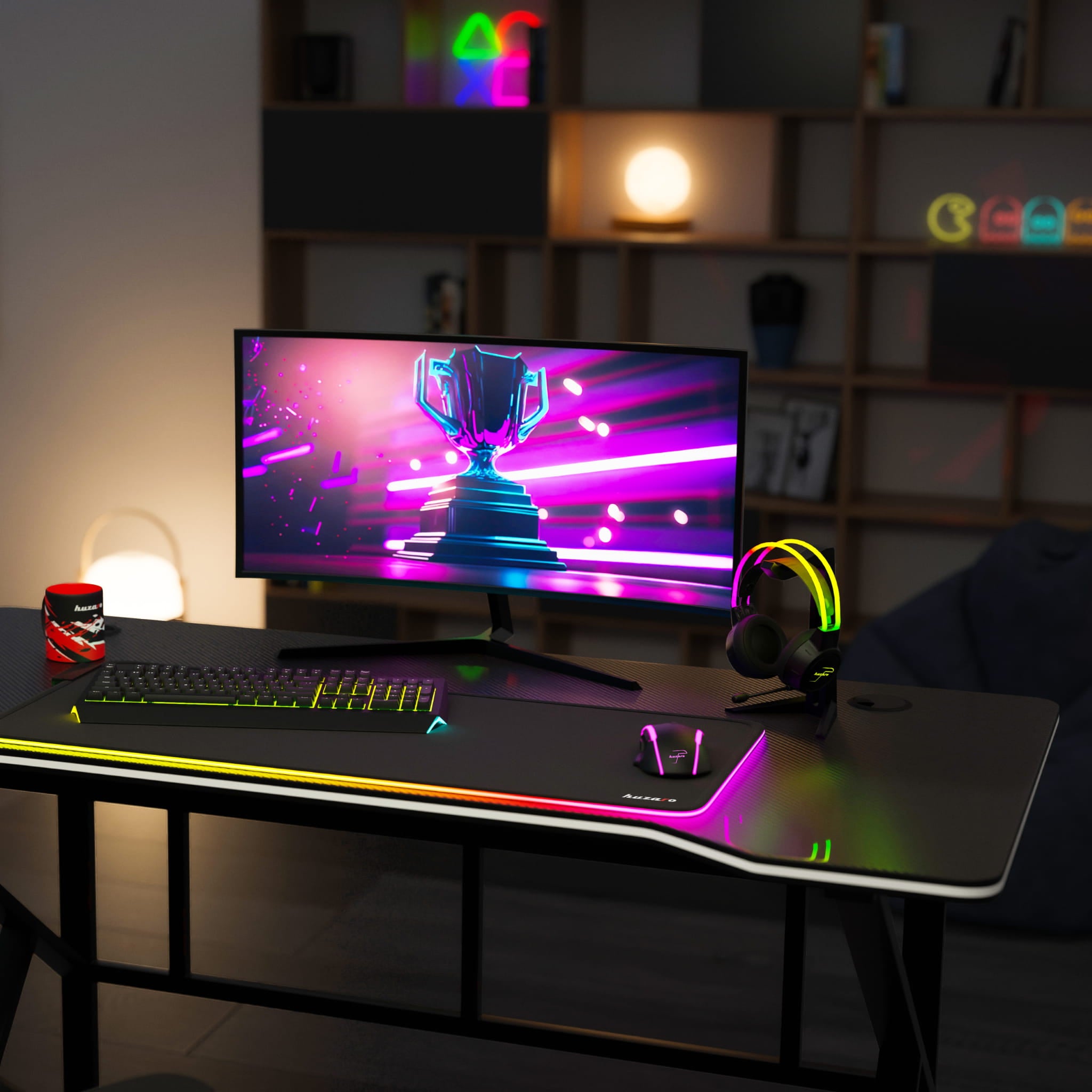 Huzaro Hero 1.6 Black Gaming Desk 120 cm