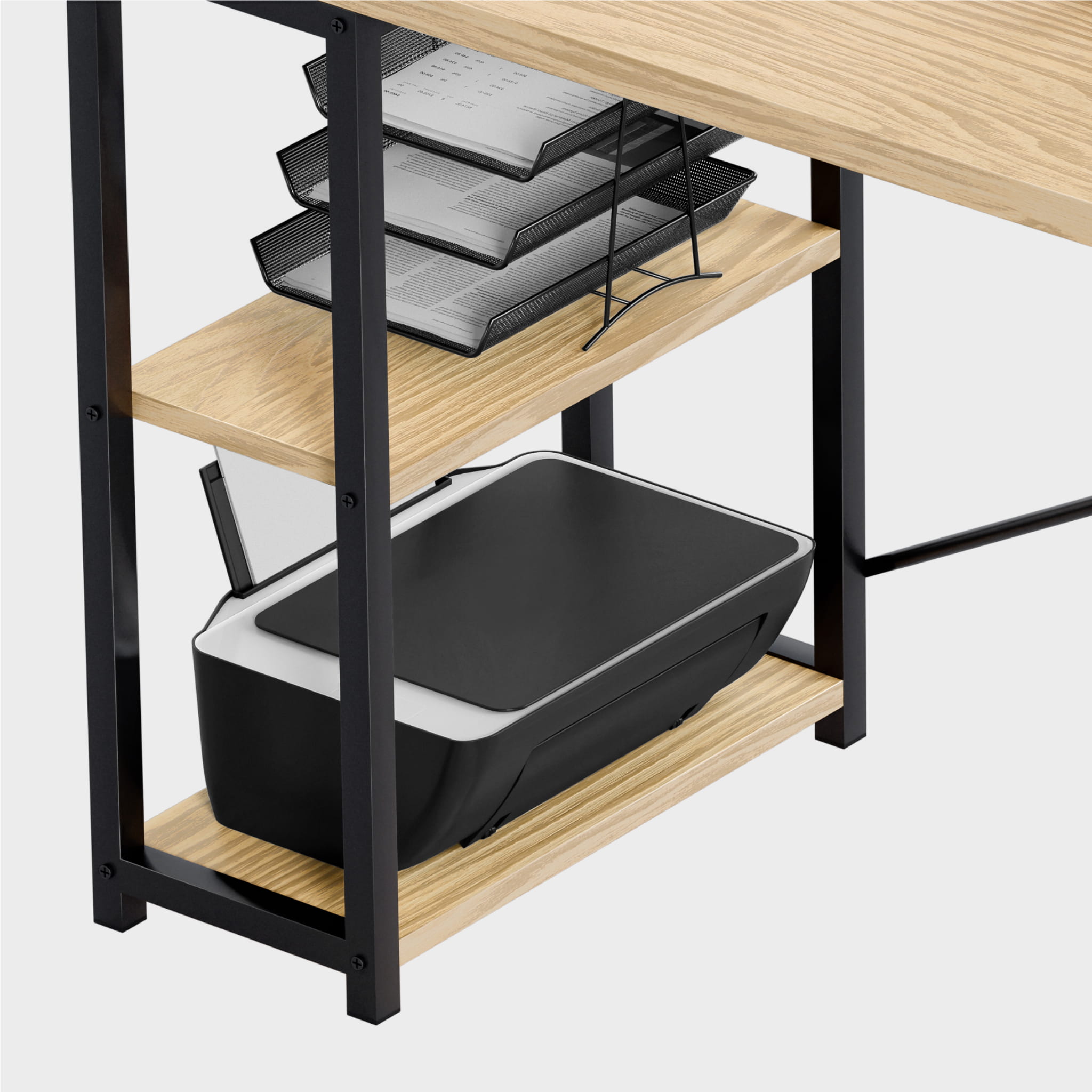 Biurko narożne z półkami Mark Adler Leader 5.9 Craft 145 cm