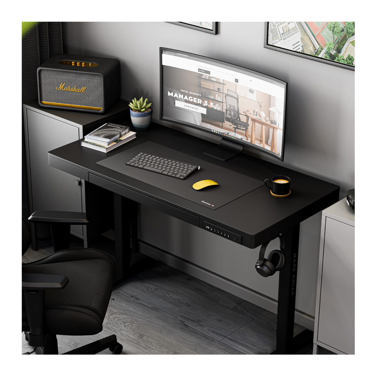 Biurko elektryczne Mark Adler Leader 8.2 Black 120 cm OUTLET