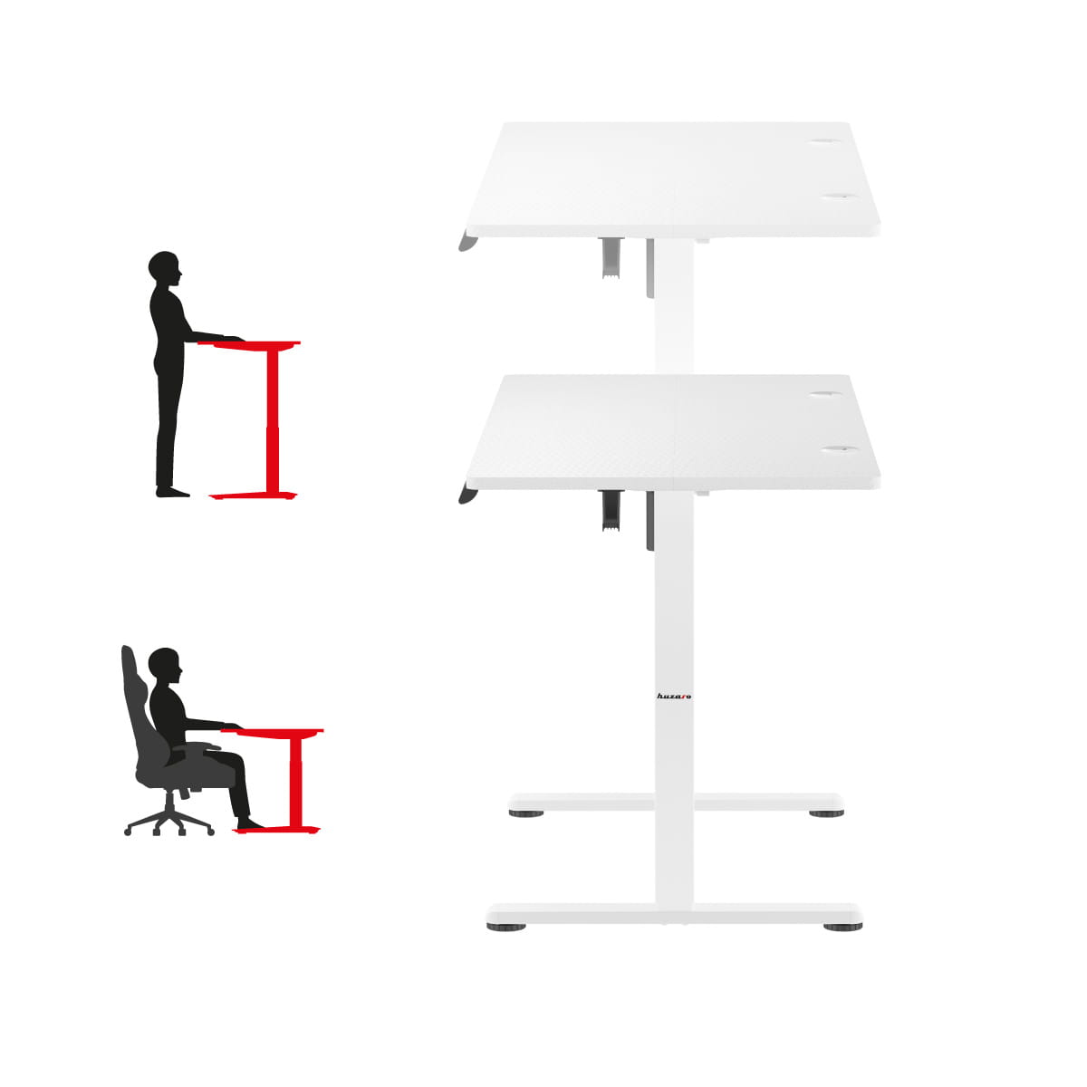 Biurko Elektryczne Huzaro Hero 8.2 White 120 cm OUTLET