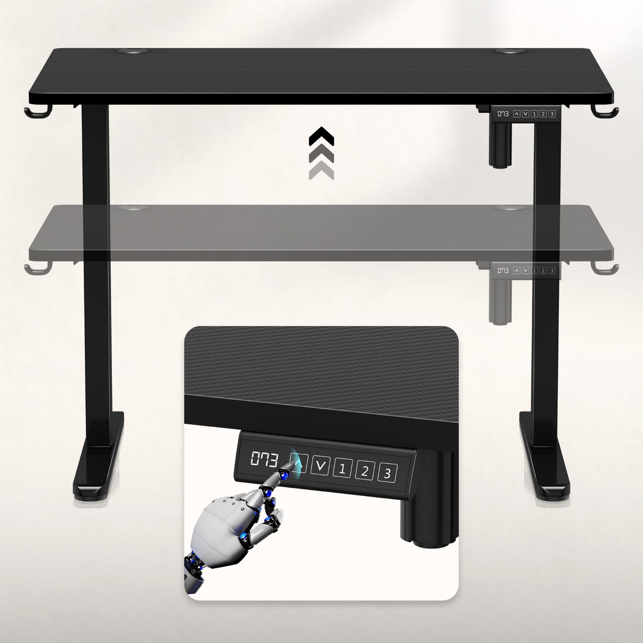 Biurko elektryczne Huzaro Hero 7.9 Black 100 cm