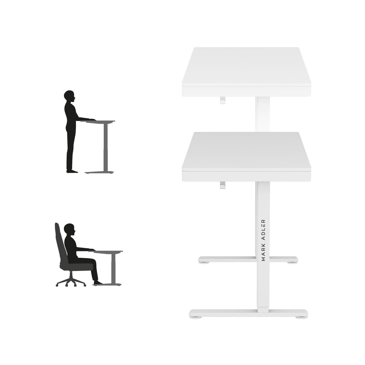 Biurko elektryczne Mark Adler Leader 8.2 White 120 cm OUTLET